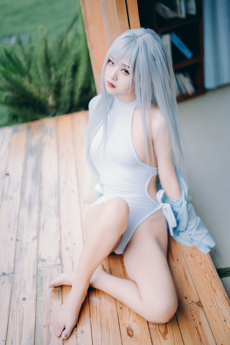 Meng Ya'er - White Swimsuit (25 photos) - Meng Ya Er (萌芽儿) - Photo 6 of 25