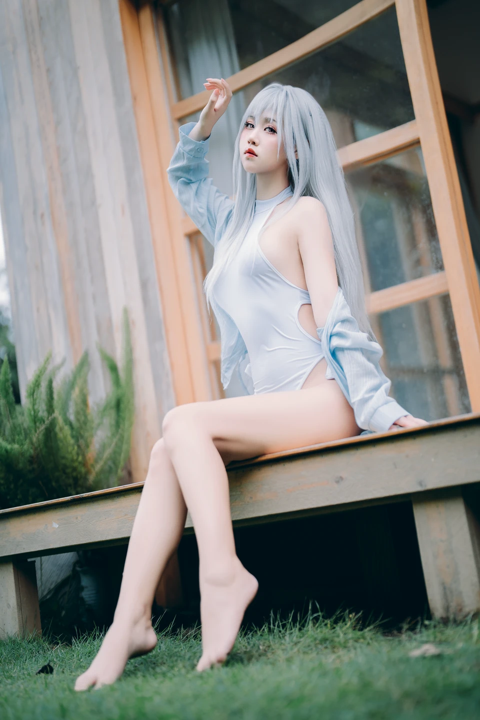 Meng Ya'er - White Swimsuit (25 photos) - Meng Ya Er (萌芽儿) - Photo 12 of 25