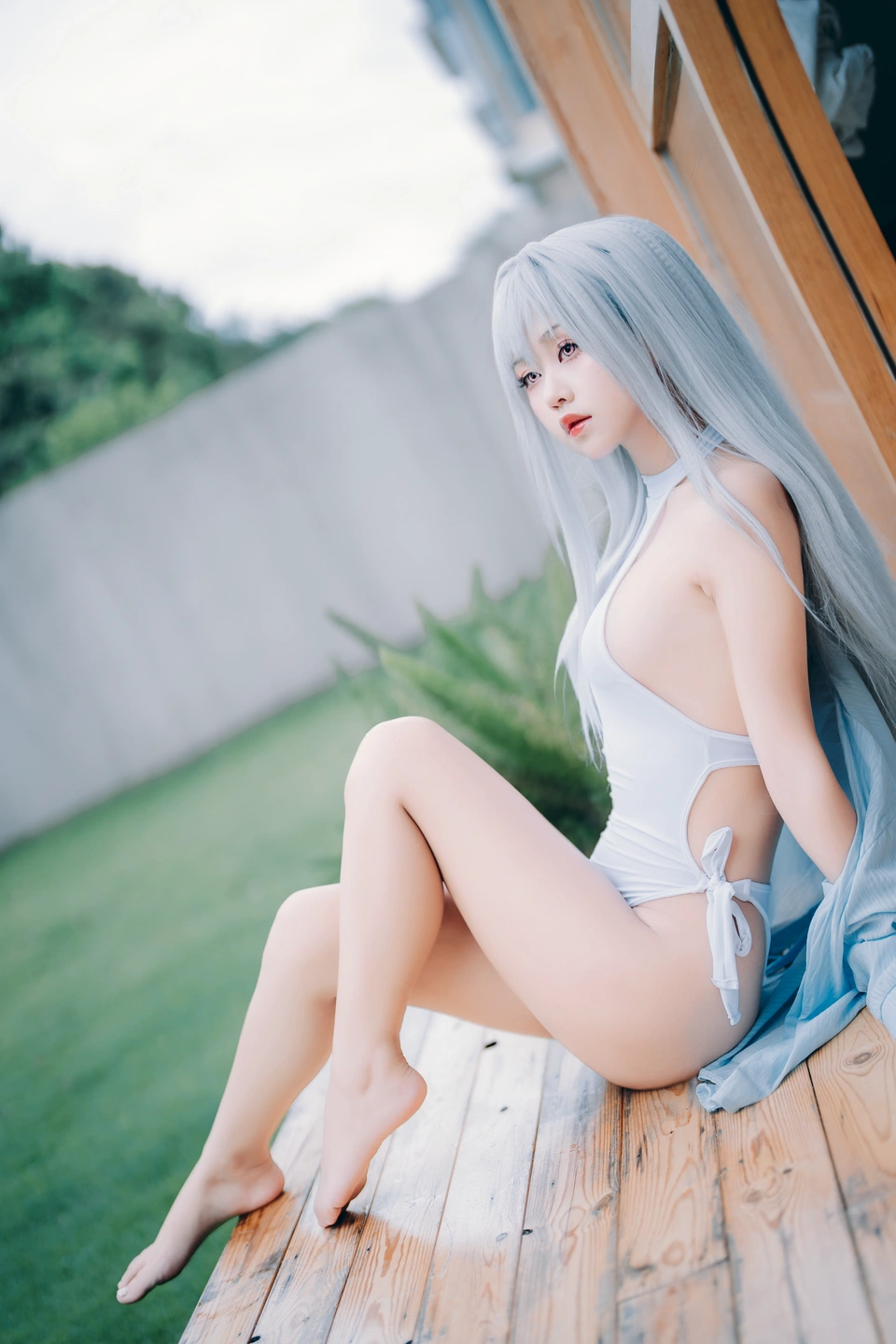 Meng Ya'er - White Swimsuit (25 photos) - Meng Ya Er (萌芽儿) - Photo 14 of 25