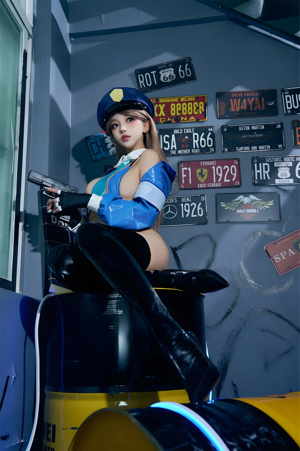 guo-qi-mi-xian-xian-miao - No.178 Female Police Officer (59 photos) - Guo Qi Mi Xian Xian Miao (过期米线线喵) - Photo 38 of 59