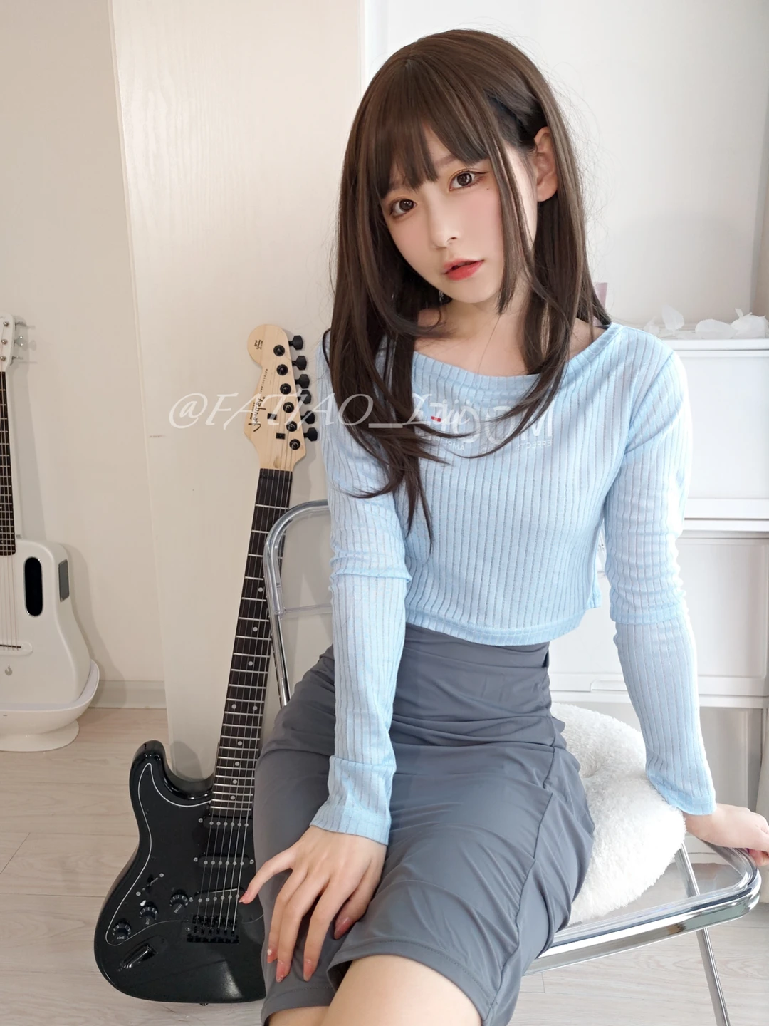 Mysterious Dai Li - NO.004 Guitar Sister (102 photos) - Mi Zhi Ai Li (迷之呆梨) - Photo 8 of 102