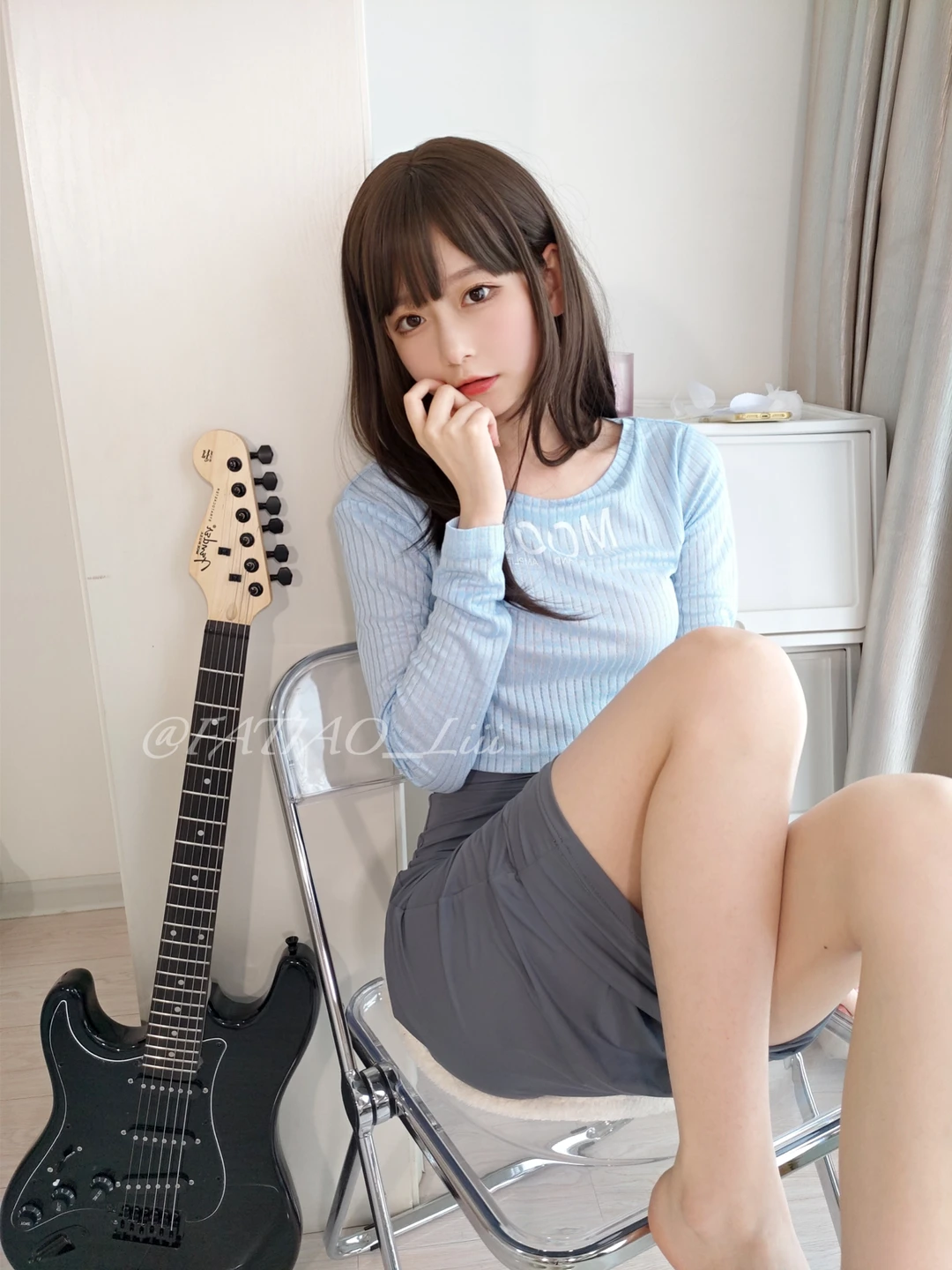 Mysterious Dai Li - NO.004 Guitar Sister (102 photos) - Mi Zhi Ai Li (迷之呆梨) - Photo 13 of 102