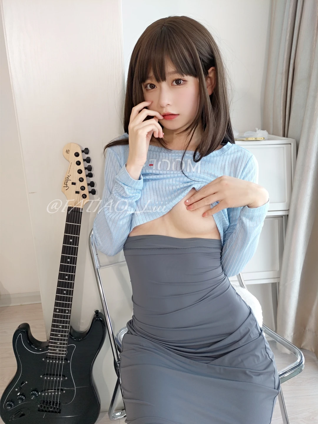 Mysterious Dai Li - NO.004 Guitar Sister (102 photos) - Mi Zhi Ai Li (迷之呆梨) - Photo 16 of 102