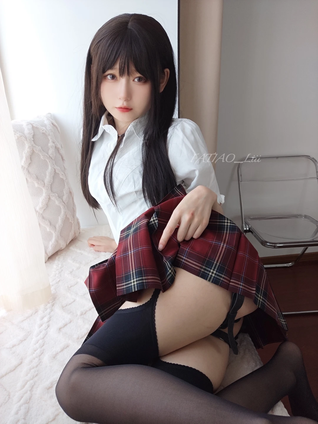 Mysterious Dai Li - NO.028 Senior Sister's Black Stocking Temptation 70P+3V-600M (70 photos) - Mi Zhi Ai Li (迷之呆梨) - Photo 55 of 70