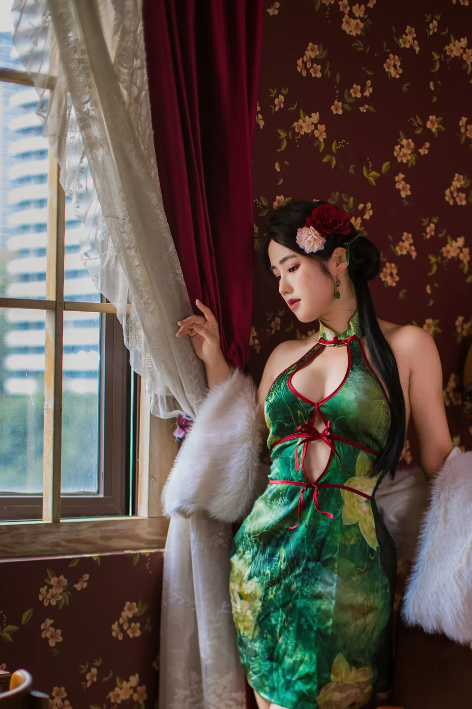 Titanium Alloy TiTi - Green Cheongsam [82P, (82 photos) - Tai He Jin Titi (钛合金TiTi) - Photo 7 of 82