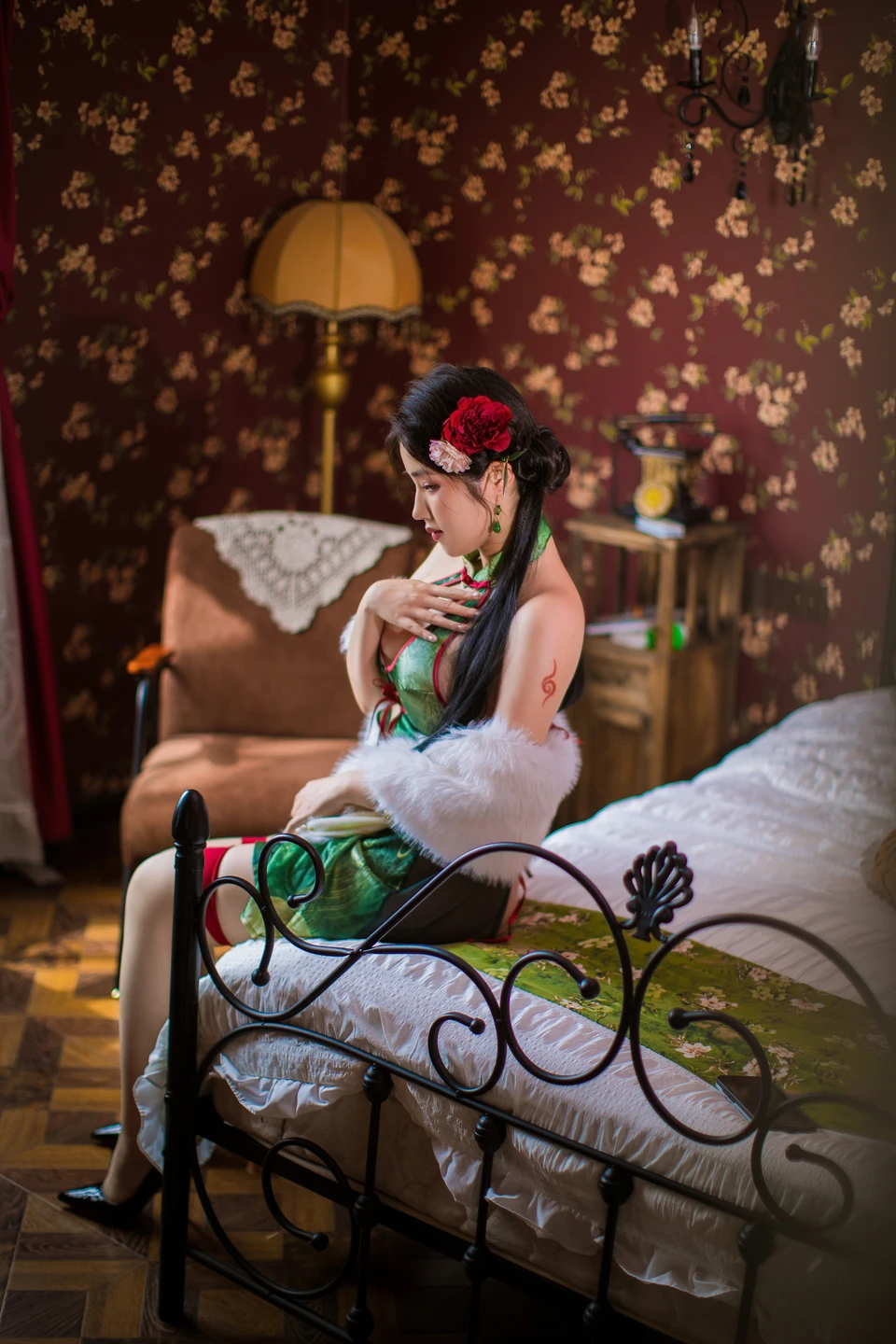 Titanium Alloy TiTi - Green Cheongsam [82P, (82 photos) - Tai He Jin Titi (钛合金TiTi) - Photo 11 of 82