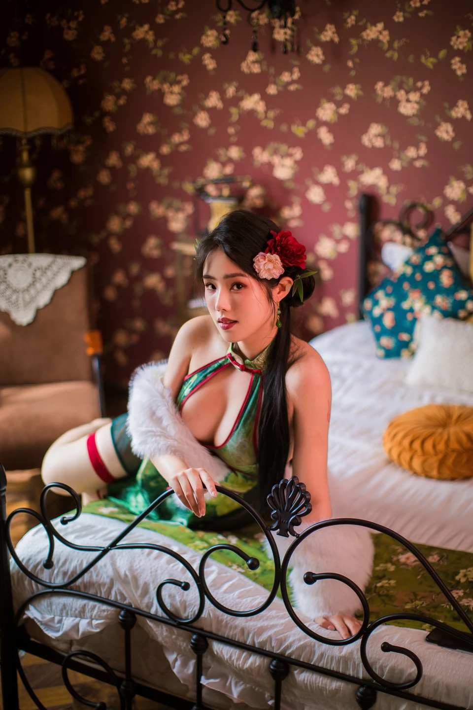 Titanium Alloy TiTi - Green Cheongsam [82P, (82 photos) - Tai He Jin Titi (钛合金TiTi) - Photo 12 of 82