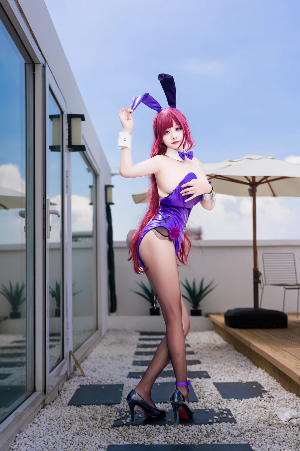 a-xue-xue - No.065 Fate/Grand Order Scathach Bunny Girl [99P, (99 photos) - A Xue Xue (阿雪雪) - Photo 93 of 99