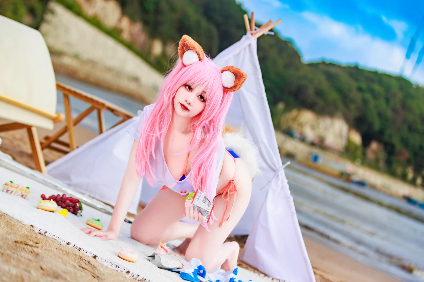 a-xue-xue - No.079 Fate/Grand Order Tamamo (Swimsuit) (76 photos) - A Xue Xue (阿雪雪) - Photo 36 of 76