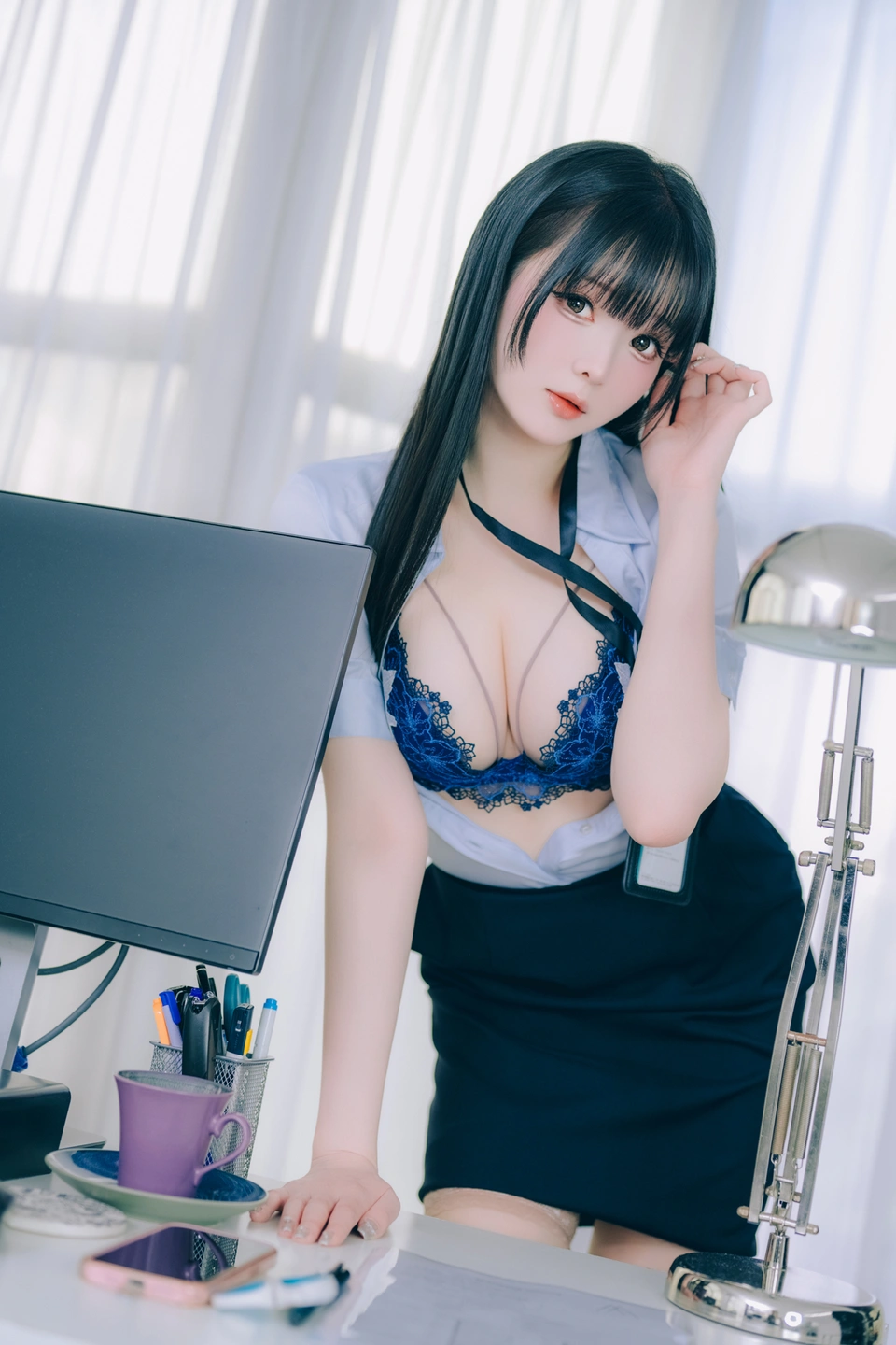 Shimo' Secret Office Vol.02 (139 photos) - Shuang Yue Shimo (霜月shimo) - Photo 19 of 139