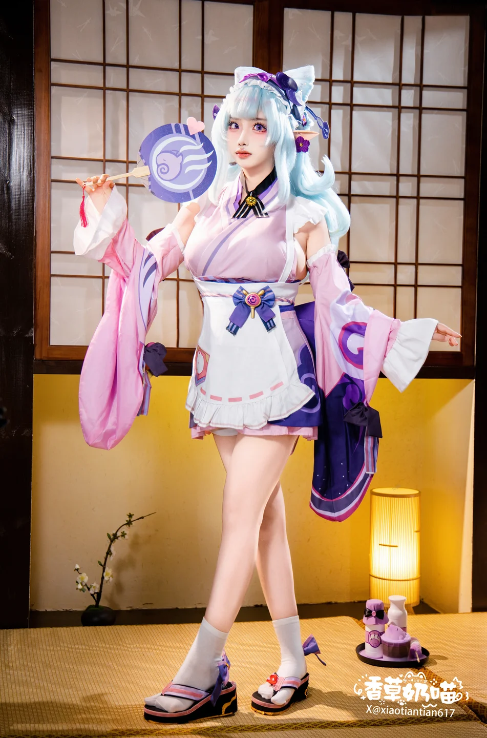 Xiang Cao Nai Miao - No.011 Dreamy Moon Yuzuriha (169 photos) - Xiang Cao Nai Miao (香草奶喵) - Photo 1 of 169