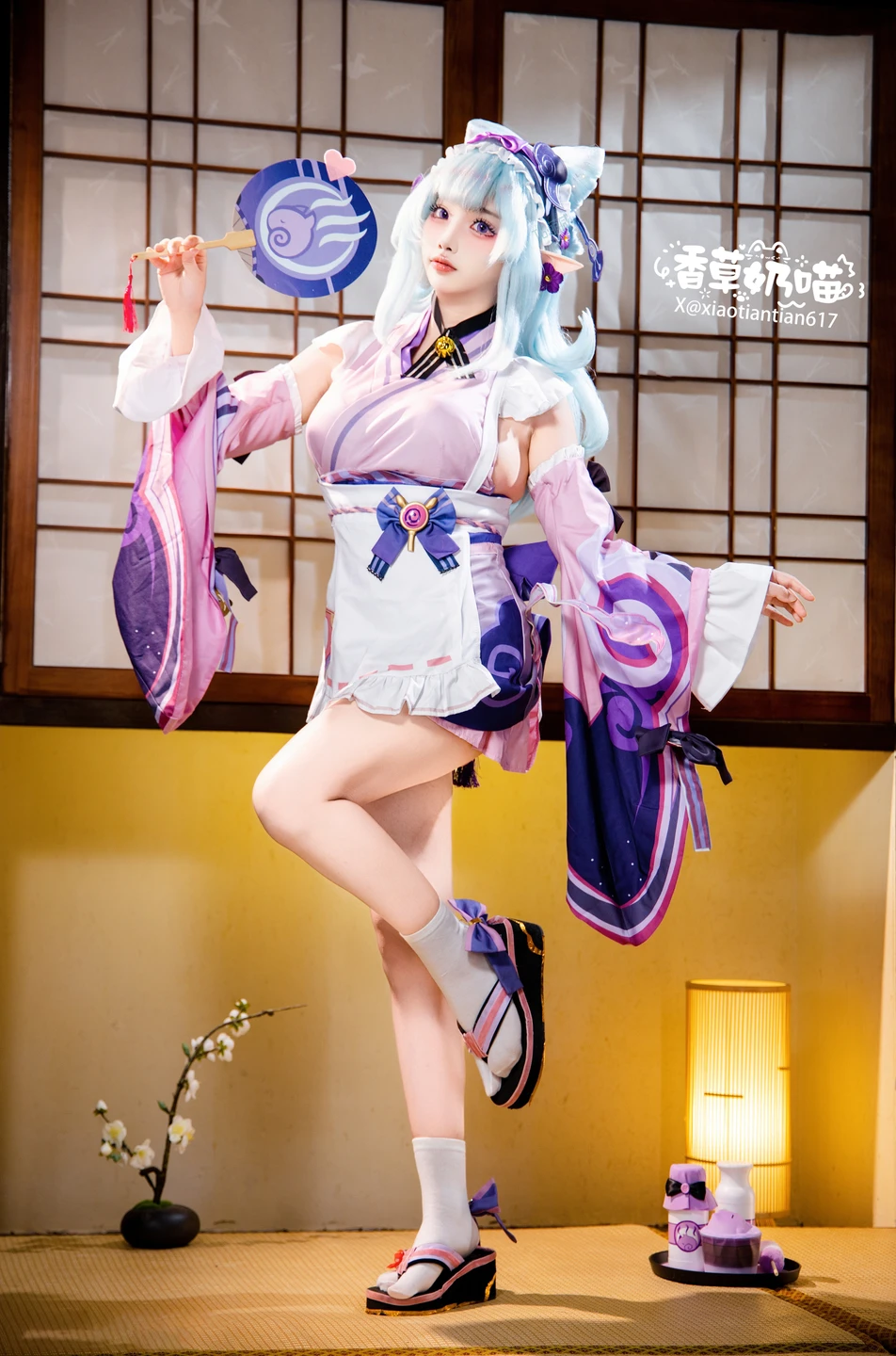 Xiang Cao Nai Miao - No.011 Dreamy Moon Yuzuriha (169 photos) - Xiang Cao Nai Miao (香草奶喵) - Photo 6 of 169