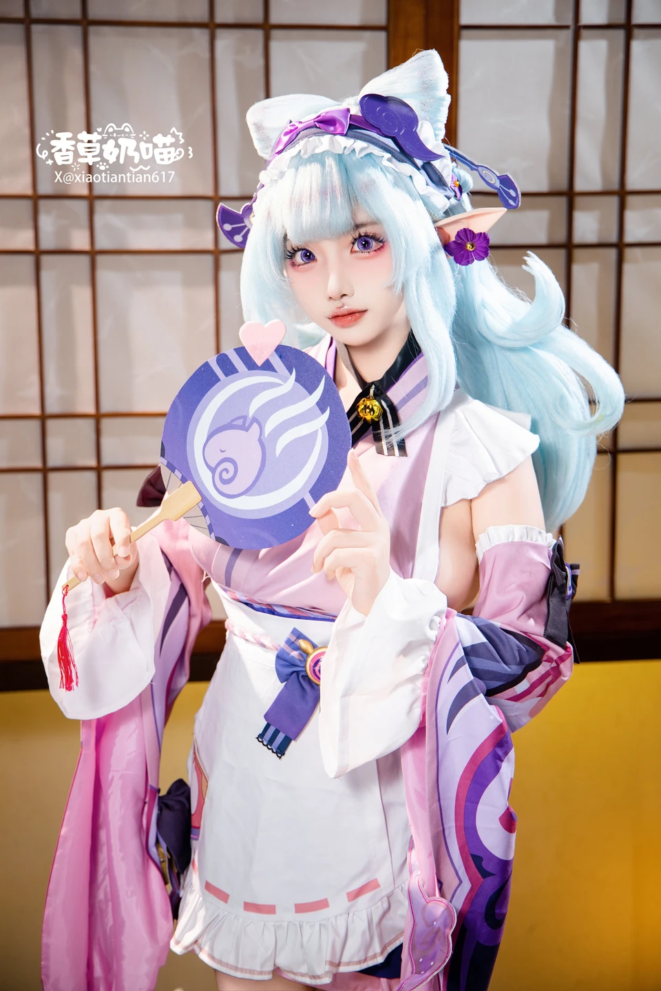 Xiang Cao Nai Miao - No.011 Dreamy Moon Yuzuriha (169 photos) - Xiang Cao Nai Miao (香草奶喵) - Photo 7 of 169