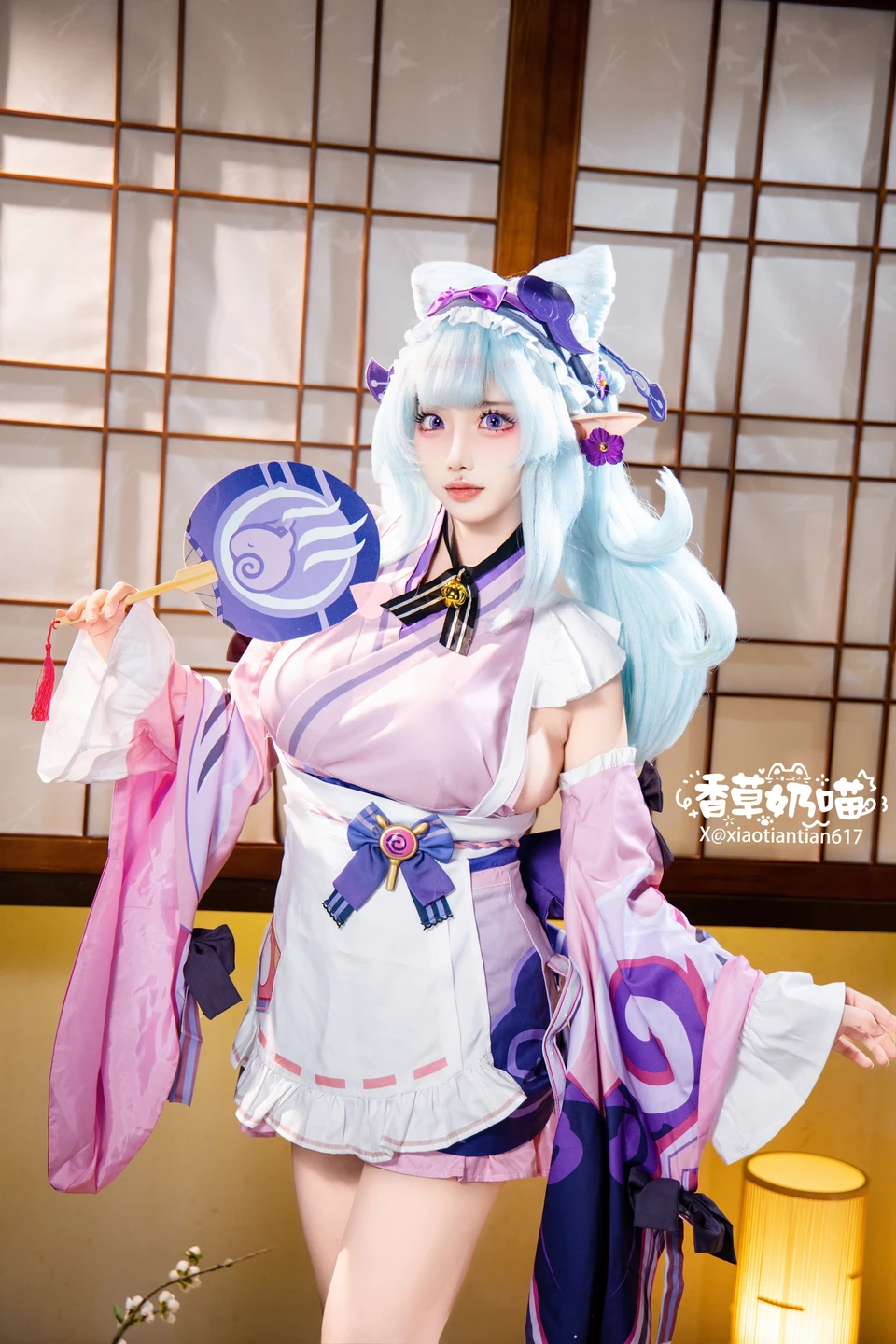 Xiang Cao Nai Miao - No.011 Dreamy Moon Yuzuriha (169 photos) - Xiang Cao Nai Miao (香草奶喵) - Photo 8 of 169