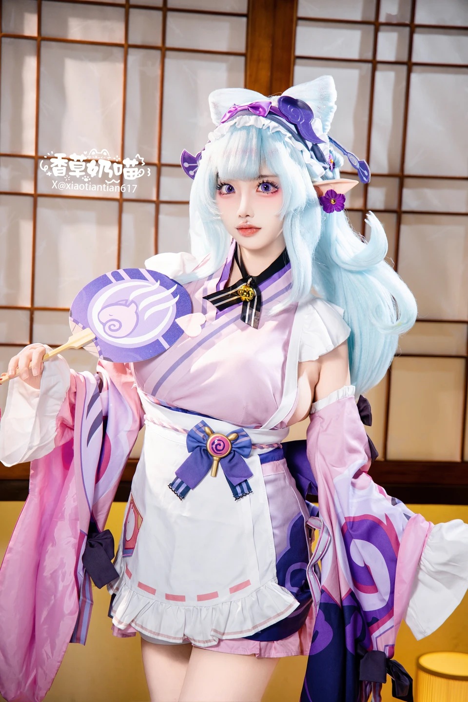 Xiang Cao Nai Miao - No.011 Dreamy Moon Yuzuriha (169 photos) - Xiang Cao Nai Miao (香草奶喵) - Photo 9 of 169