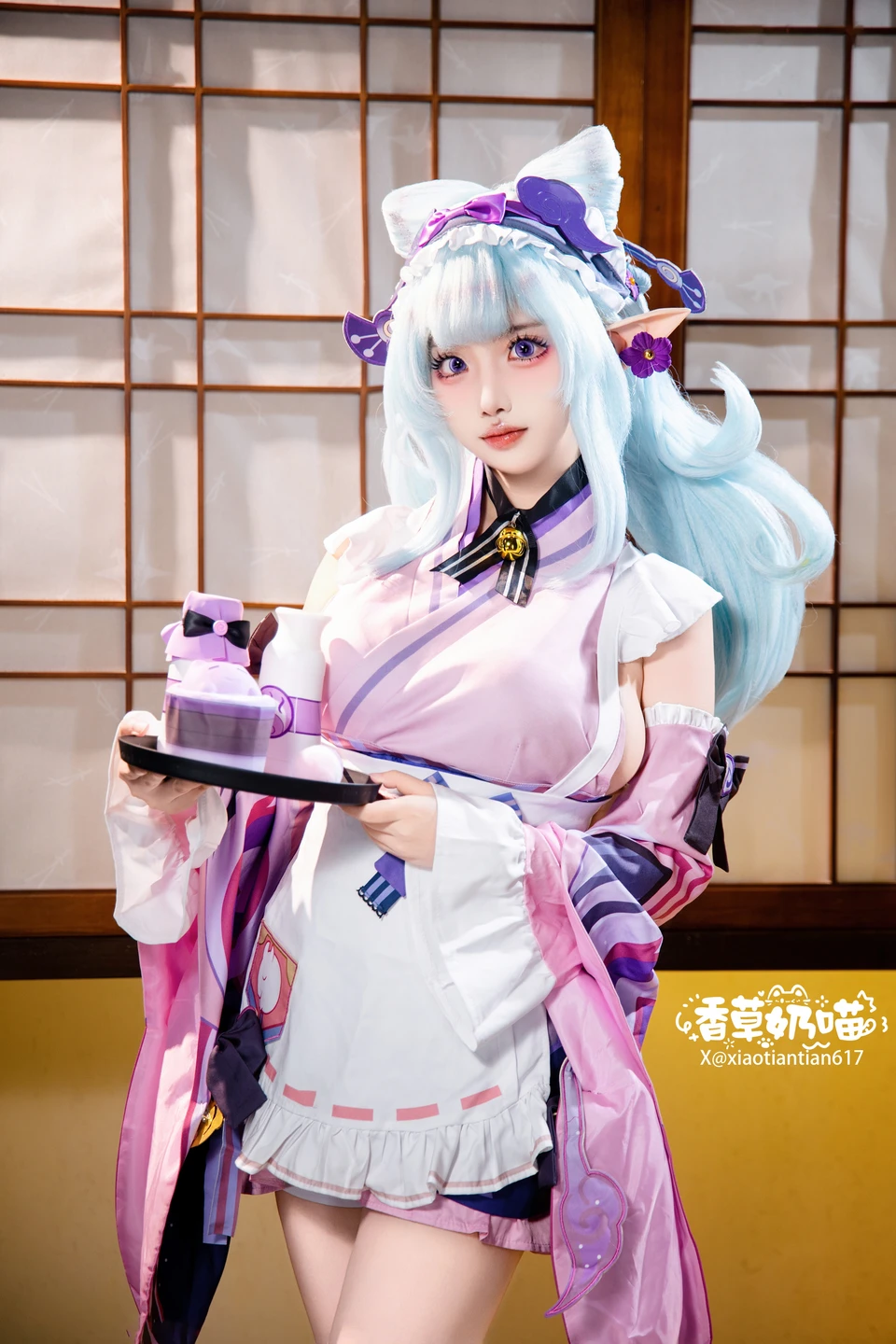 Xiang Cao Nai Miao - No.011 Dreamy Moon Yuzuriha (169 photos) - Xiang Cao Nai Miao (香草奶喵) - Photo 10 of 169
