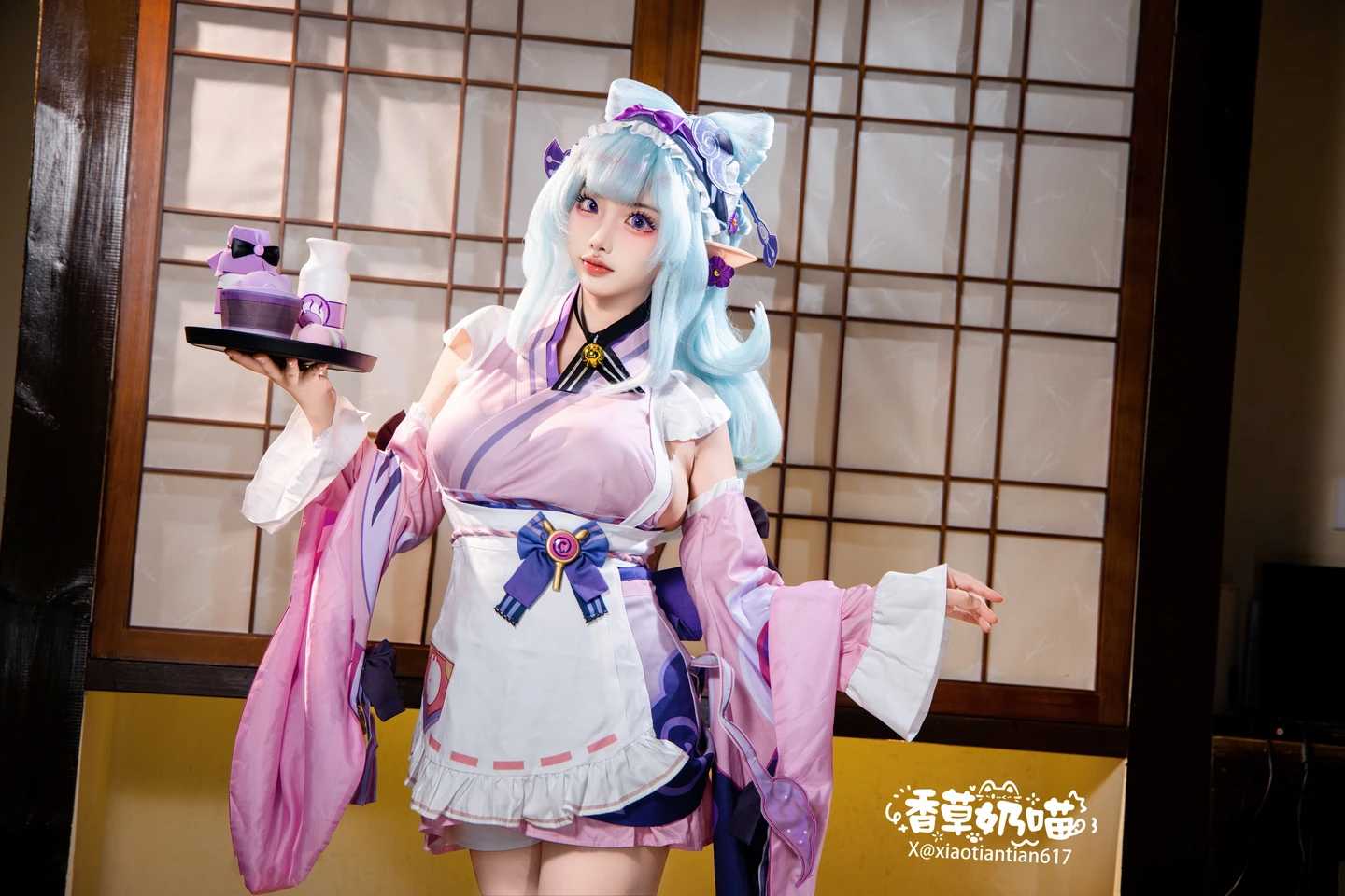 Xiang Cao Nai Miao - No.011 Dreamy Moon Yuzuriha (169 photos) - Xiang Cao Nai Miao (香草奶喵) - Photo 16 of 169