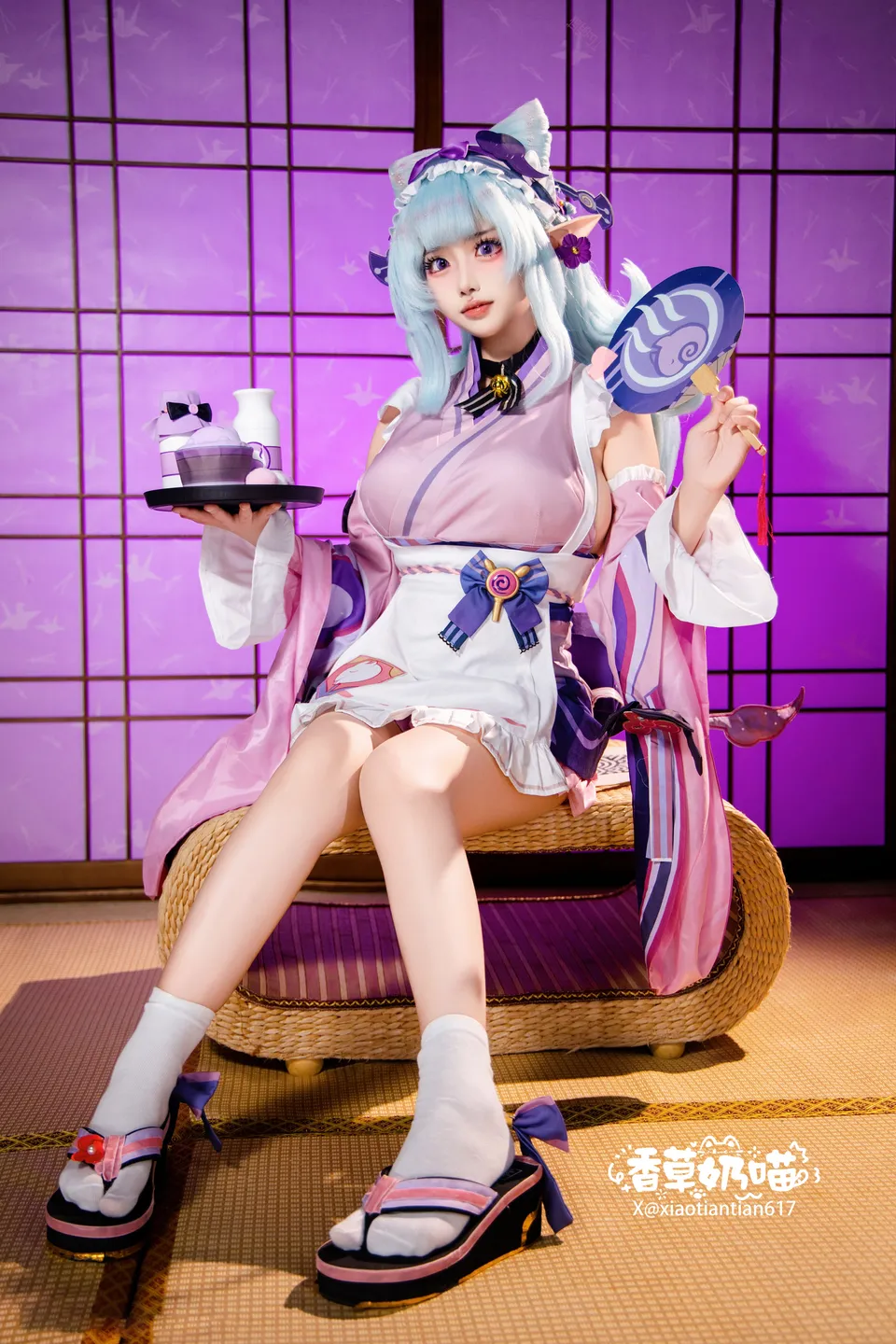 Xiang Cao Nai Miao - No.011 Dreamy Moon Yuzuriha (169 photos) - Xiang Cao Nai Miao (香草奶喵) - Photo 17 of 169
