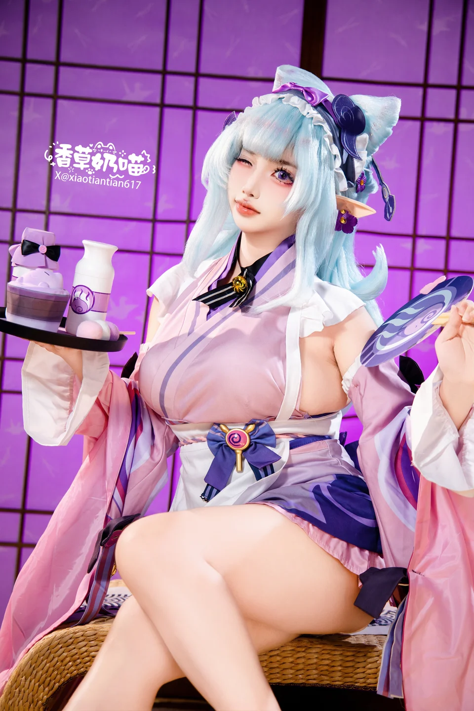 Xiang Cao Nai Miao - No.011 Dreamy Moon Yuzuriha (169 photos) - Xiang Cao Nai Miao (香草奶喵) - Photo 19 of 169