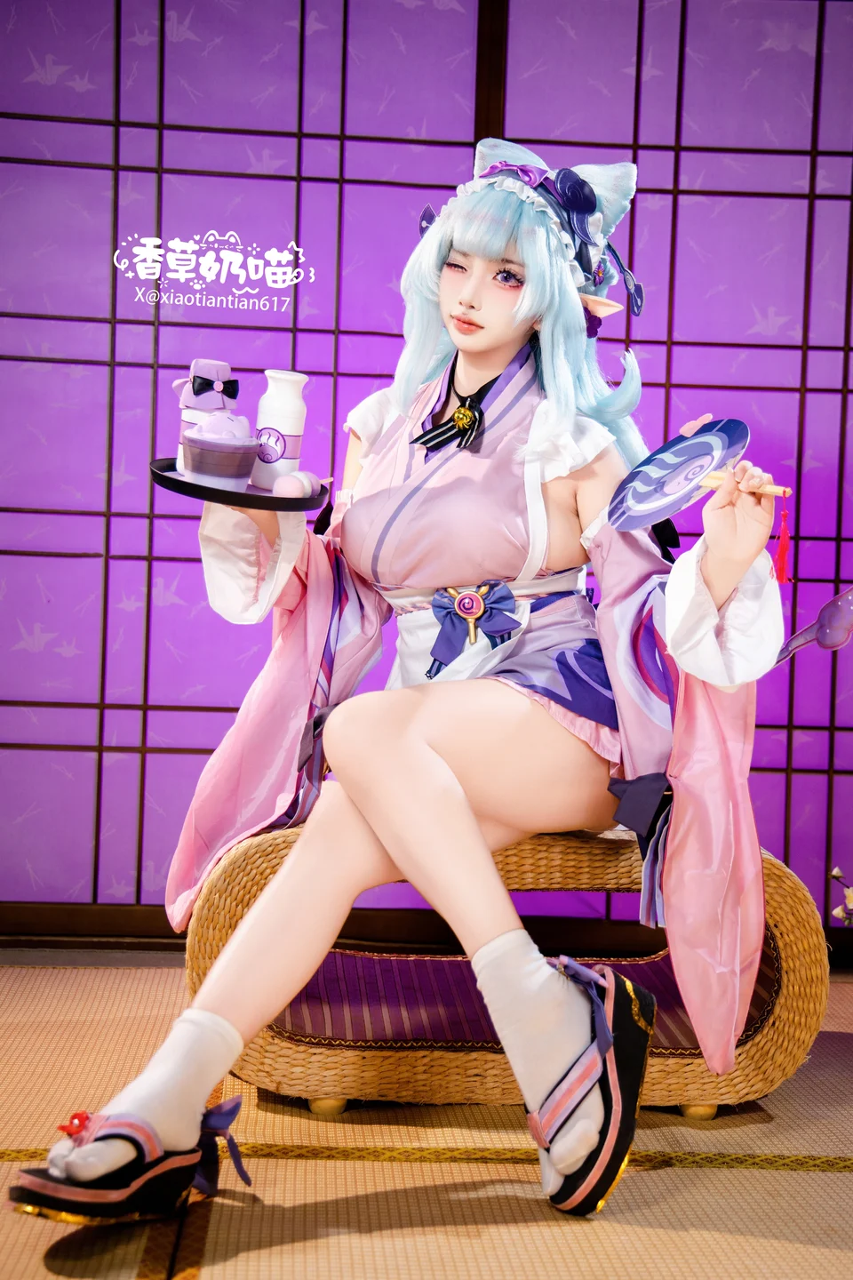 Xiang Cao Nai Miao - No.011 Dreamy Moon Yuzuriha (169 photos) - Xiang Cao Nai Miao (香草奶喵) - Photo 20 of 169