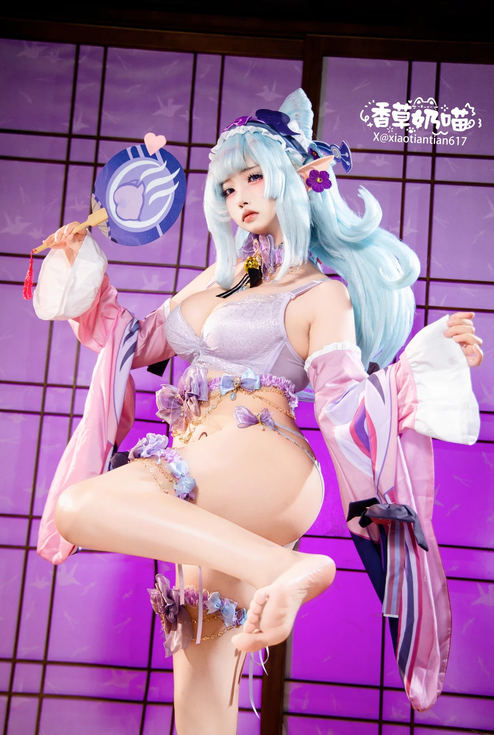 Xiang Cao Nai Miao - No.011 Dreamy Moon Yuzuriha (169 photos) - Xiang Cao Nai Miao (香草奶喵) - Photo 23 of 169