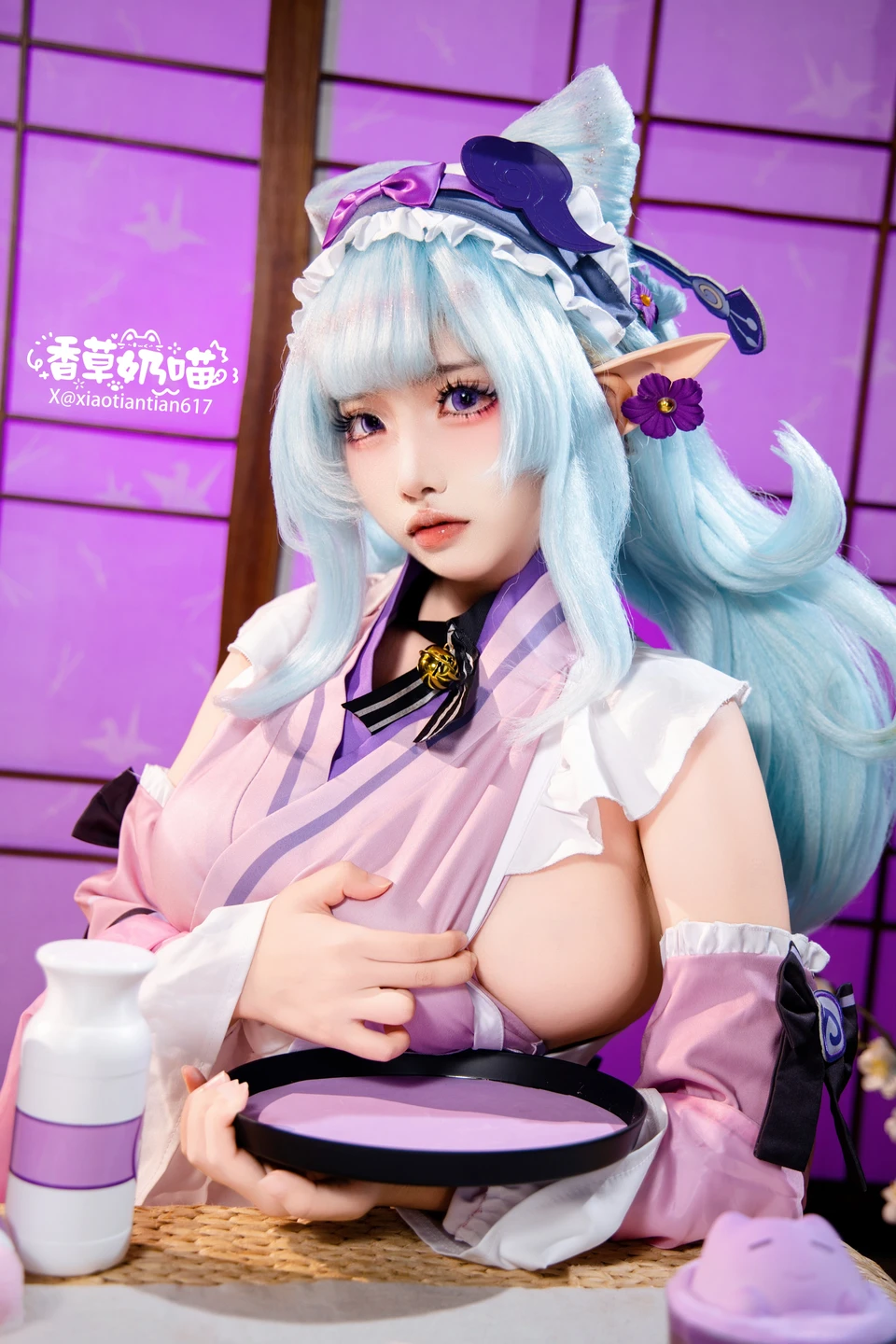 Xiang Cao Nai Miao - No.011 Dreamy Moon Yuzuriha (169 photos) - Xiang Cao Nai Miao (香草奶喵) - Photo 27 of 169
