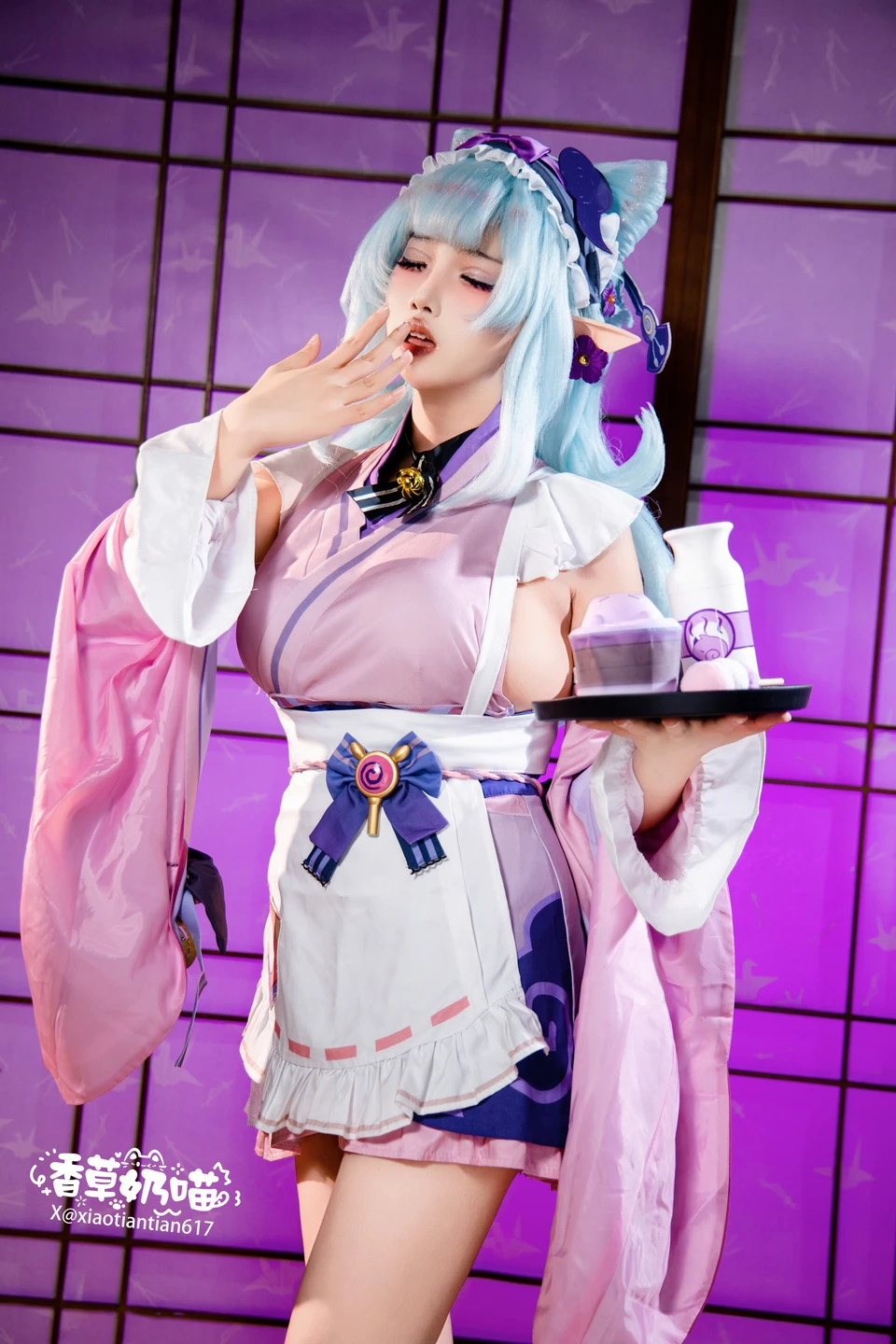 Xiang Cao Nai Miao - No.011 Dreamy Moon Yuzuriha (169 photos) - Xiang Cao Nai Miao (香草奶喵) - Photo 29 of 169