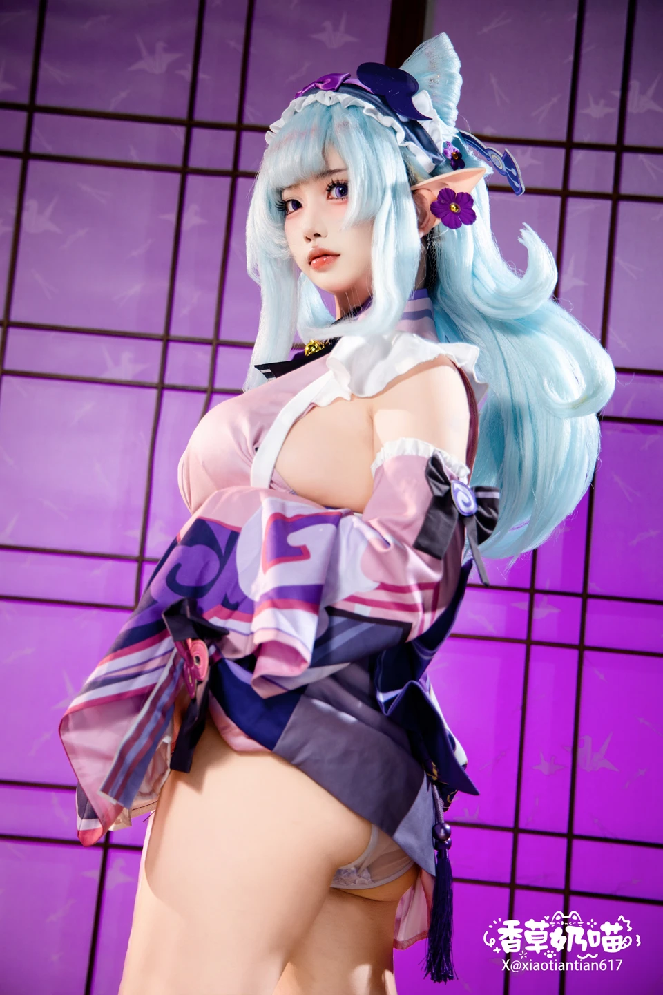Xiang Cao Nai Miao - No.011 Dreamy Moon Yuzuriha (169 photos) - Xiang Cao Nai Miao (香草奶喵) - Photo 34 of 169