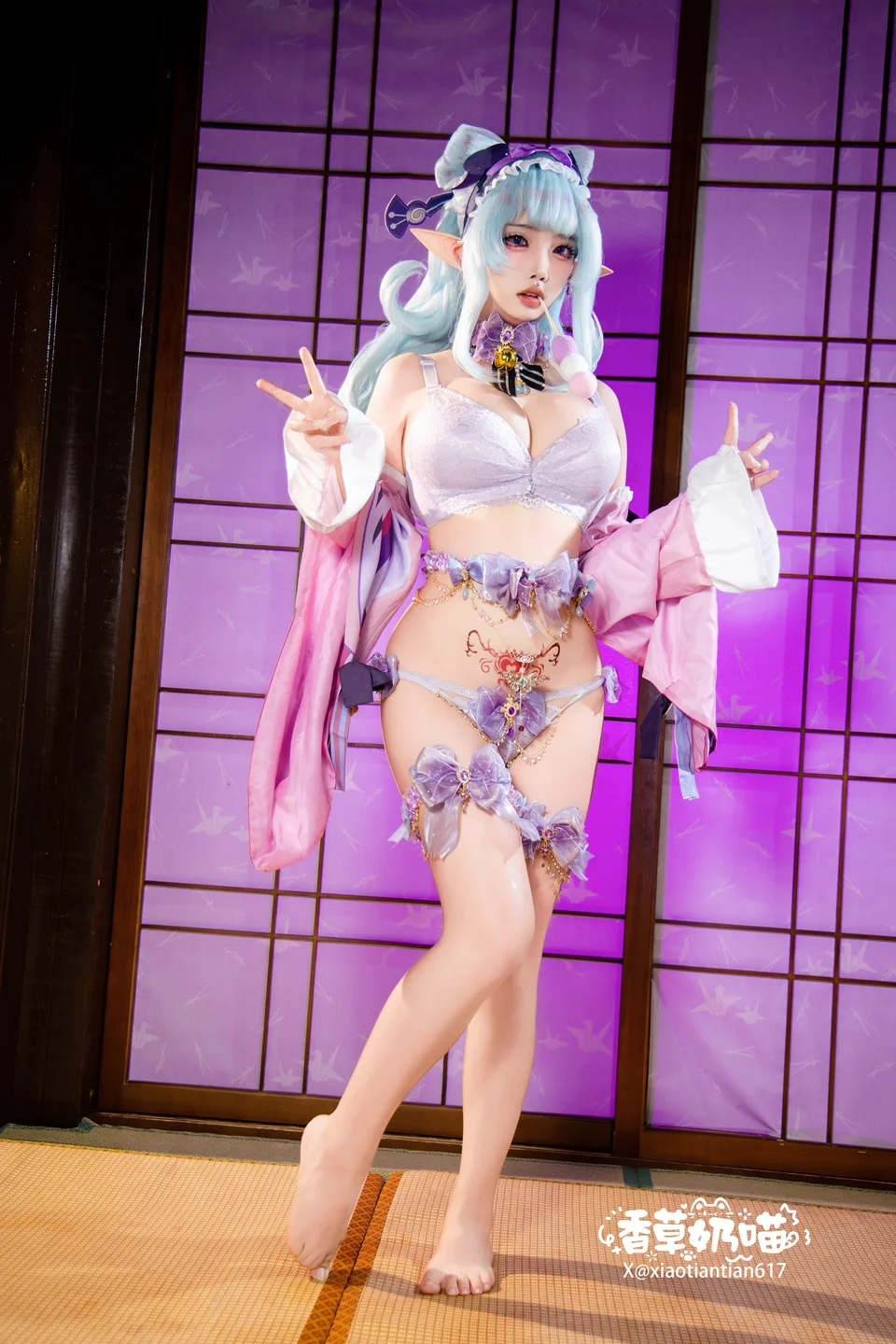 Xiang Cao Nai Miao - No.011 Dreamy Moon Yuzuriha (169 photos) - Xiang Cao Nai Miao (香草奶喵) - Photo 52 of 169