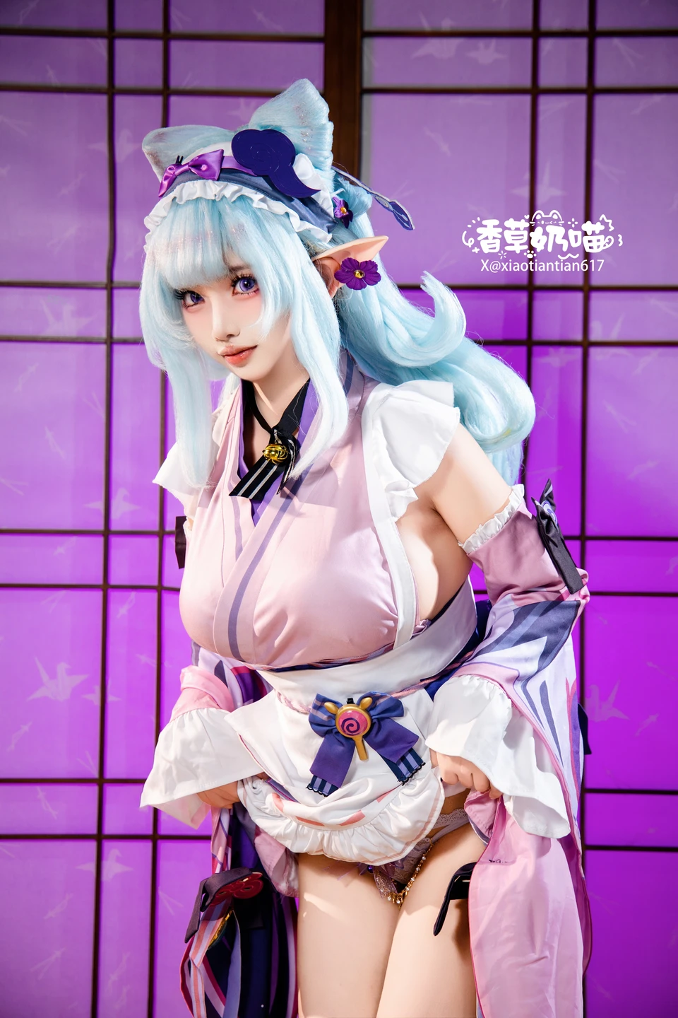 Xiang Cao Nai Miao - No.011 Dreamy Moon Yuzuriha (169 photos) - Xiang Cao Nai Miao (香草奶喵) - Photo 71 of 169