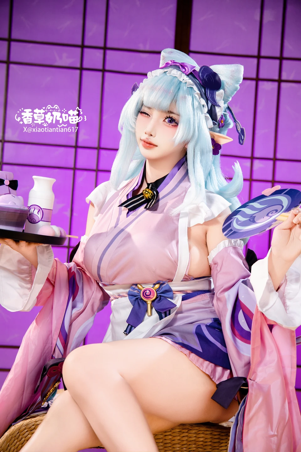 Xiang Cao Nai Miao - No.011 Dreamy Moon Yuzuriha (169 photos) - Xiang Cao Nai Miao (香草奶喵) - Photo 74 of 169