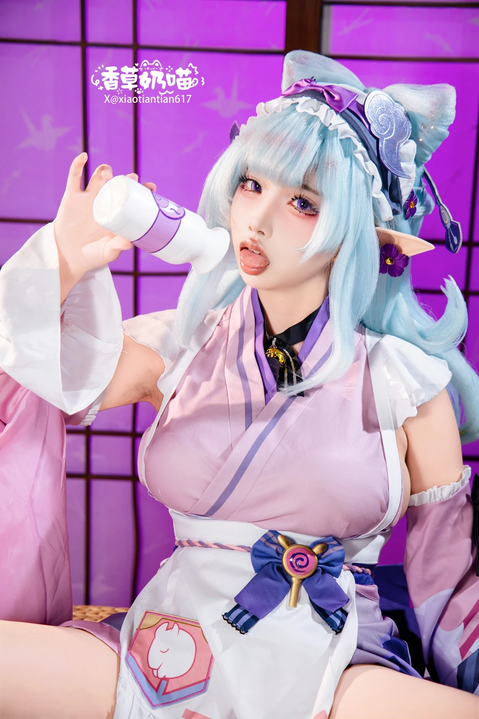 Xiang Cao Nai Miao - No.011 Dreamy Moon Yuzuriha (169 photos) - Xiang Cao Nai Miao (香草奶喵) - Photo 87 of 169