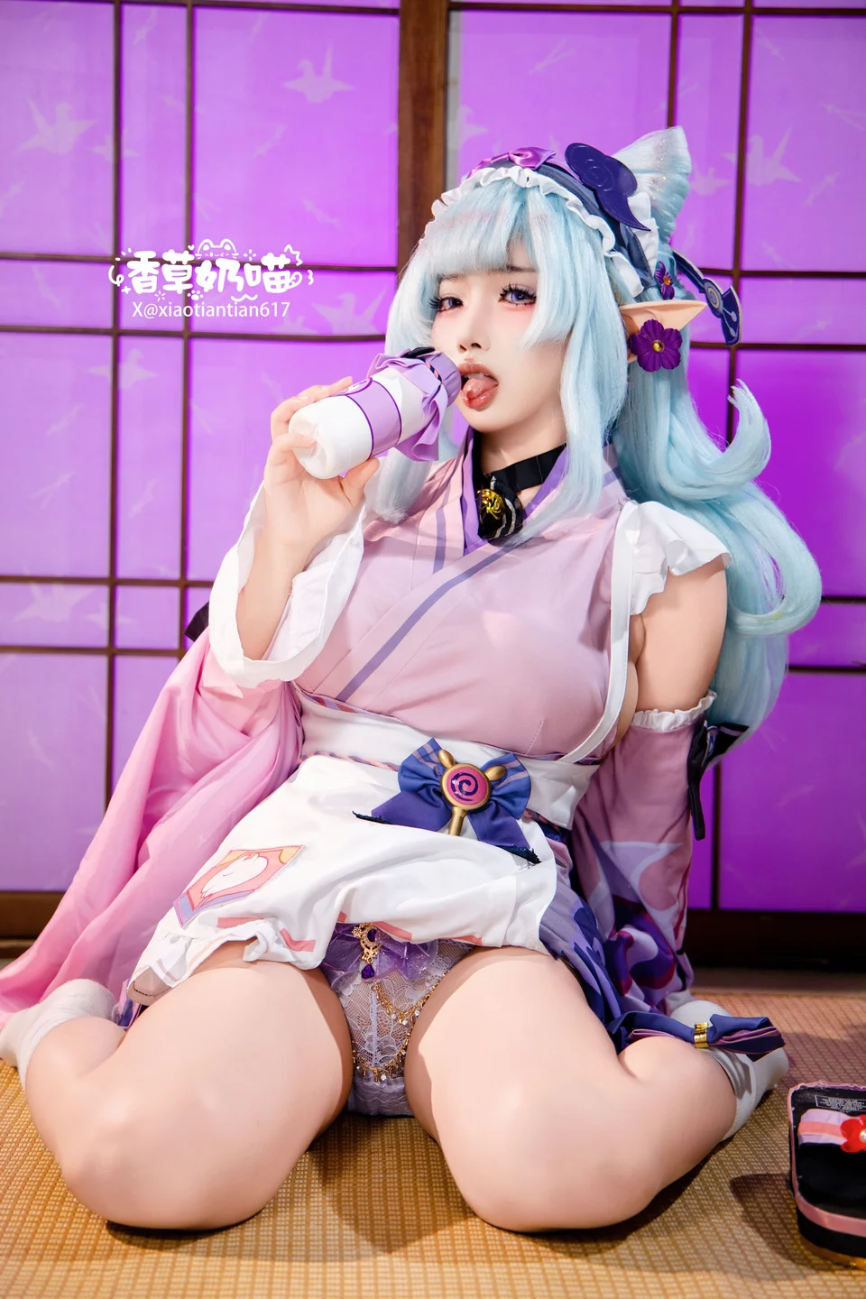 Xiang Cao Nai Miao - No.011 Dreamy Moon Yuzuriha (169 photos) - Xiang Cao Nai Miao (香草奶喵) - Photo 99 of 169