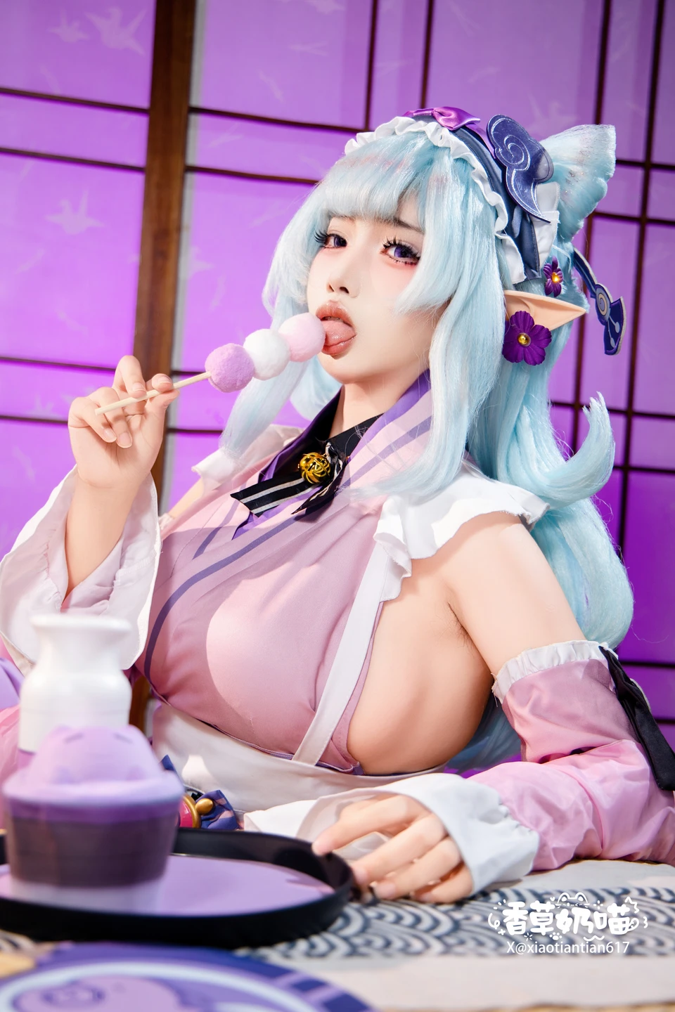 Xiang Cao Nai Miao - No.011 Dreamy Moon Yuzuriha (169 photos) - Xiang Cao Nai Miao (香草奶喵) - Photo 113 of 169
