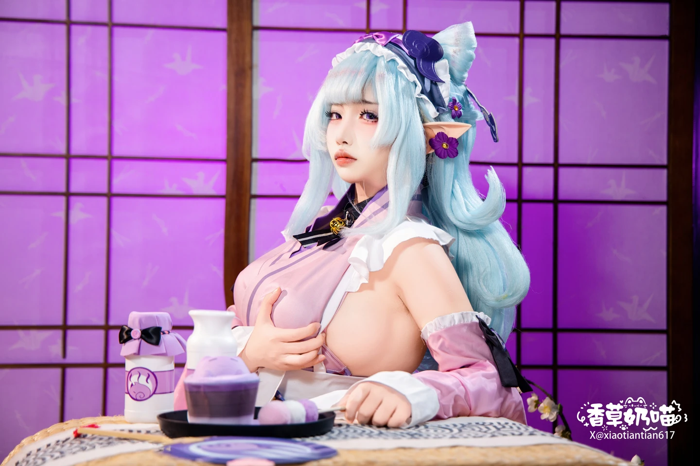 Xiang Cao Nai Miao - No.011 Dreamy Moon Yuzuriha (169 photos) - Xiang Cao Nai Miao (香草奶喵) - Photo 114 of 169
