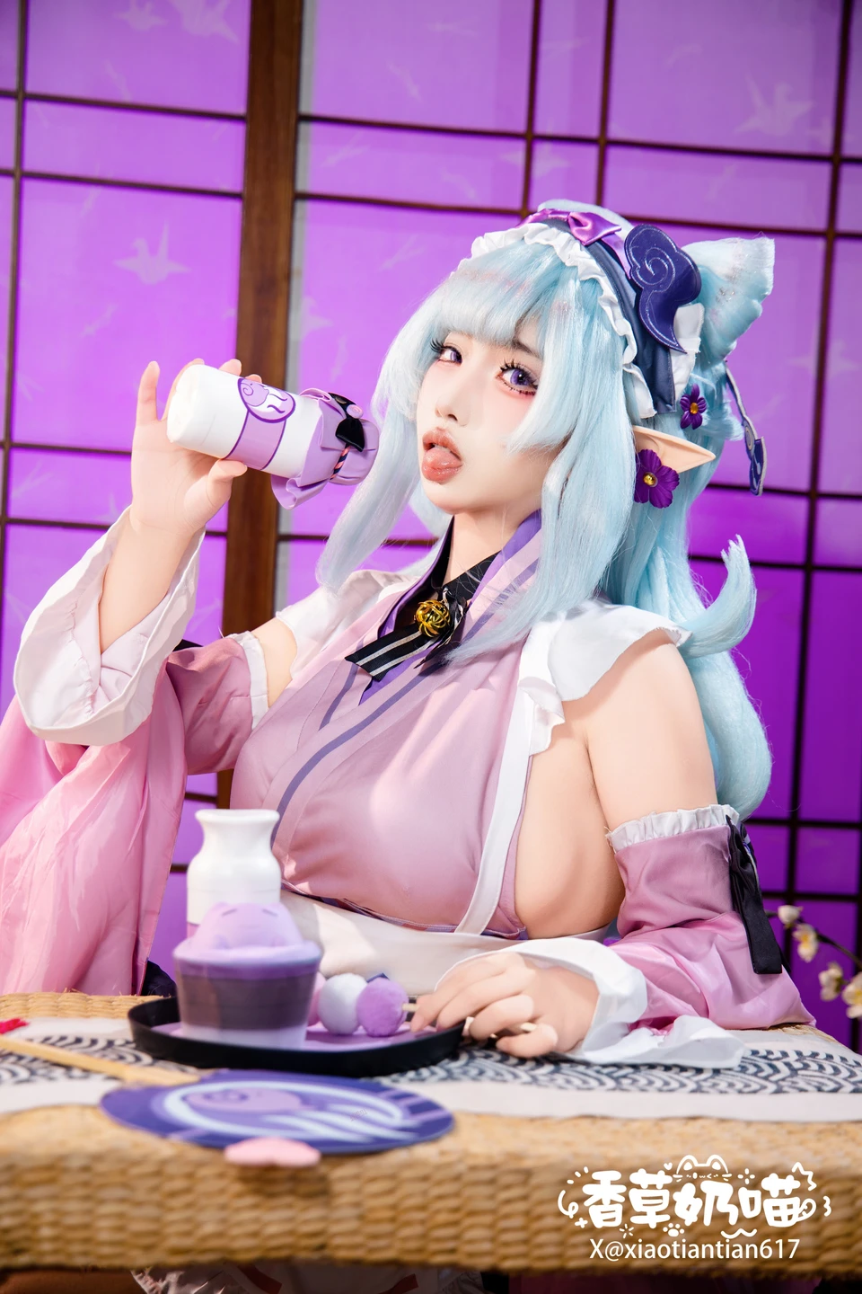 Xiang Cao Nai Miao - No.011 Dreamy Moon Yuzuriha (169 photos) - Xiang Cao Nai Miao (香草奶喵) - Photo 115 of 169