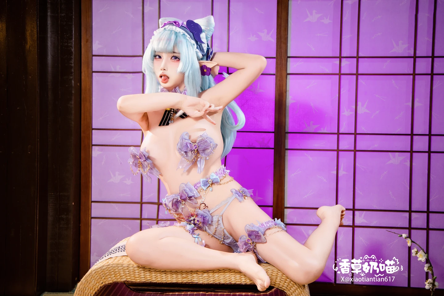Xiang Cao Nai Miao - No.011 Dreamy Moon Yuzuriha (169 photos) - Xiang Cao Nai Miao (香草奶喵) - Photo 128 of 169