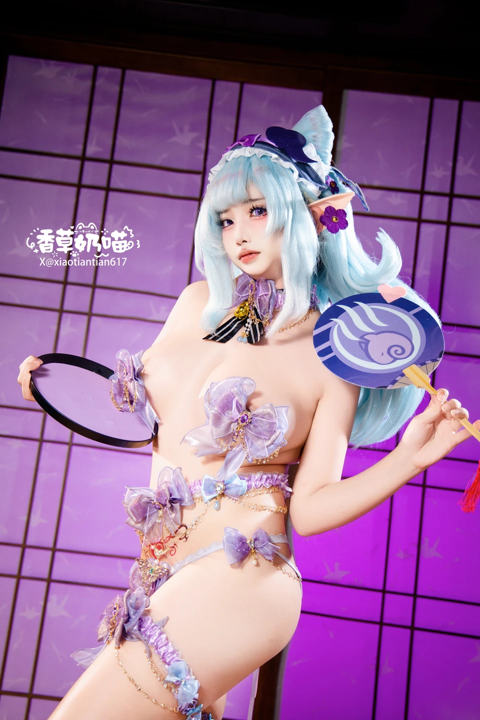 Xiang Cao Nai Miao - No.011 Dreamy Moon Yuzuriha (169 photos) - Xiang Cao Nai Miao (香草奶喵) - Photo 130 of 169