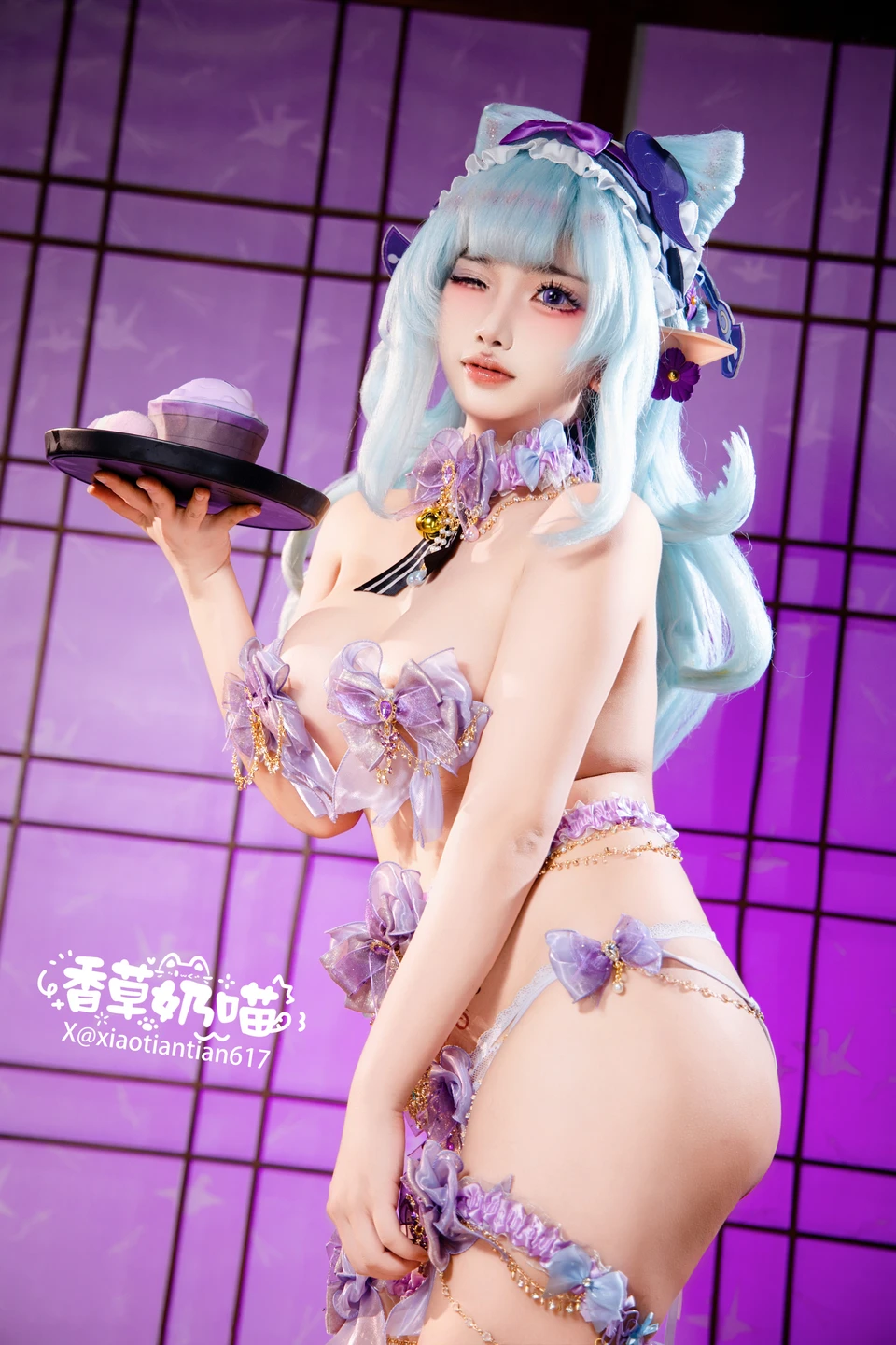 Xiang Cao Nai Miao - No.011 Dreamy Moon Yuzuriha (169 photos) - Xiang Cao Nai Miao (香草奶喵) - Photo 132 of 169