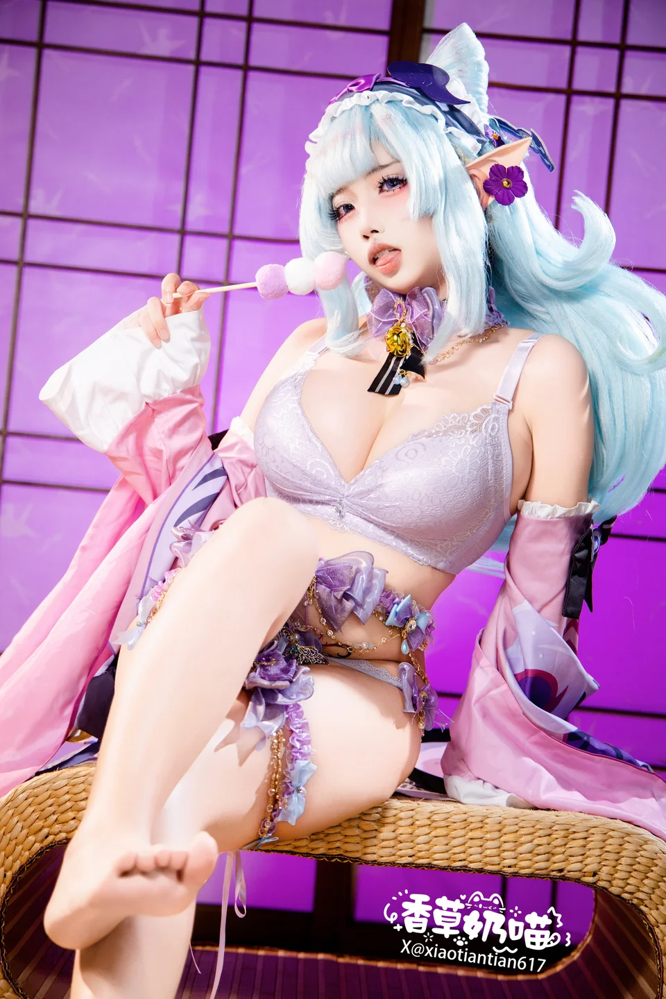 Xiang Cao Nai Miao - No.011 Dreamy Moon Yuzuriha (169 photos) - Xiang Cao Nai Miao (香草奶喵) - Photo 134 of 169