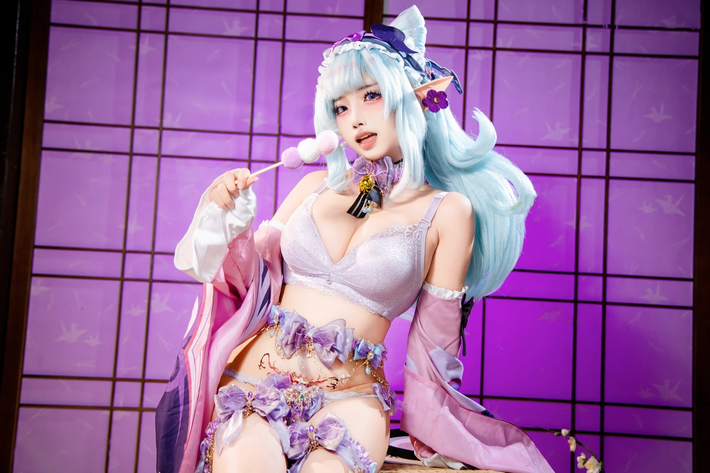 Xiang Cao Nai Miao - No.011 Dreamy Moon Yuzuriha (169 photos) - Xiang Cao Nai Miao (香草奶喵) - Photo 135 of 169