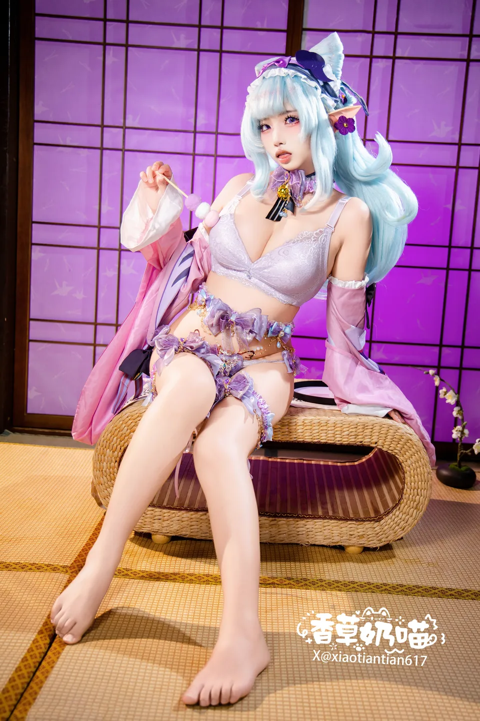 Xiang Cao Nai Miao - No.011 Dreamy Moon Yuzuriha (169 photos) - Xiang Cao Nai Miao (香草奶喵) - Photo 137 of 169