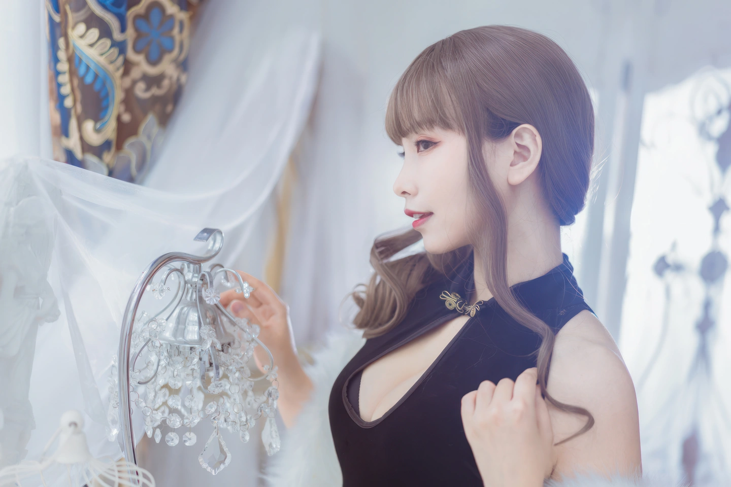 [private] Nekowei Wei - Modified Black Qipao (35 photos) - Nekowei Wei (Neko薇薇) - Photo 1 of 35