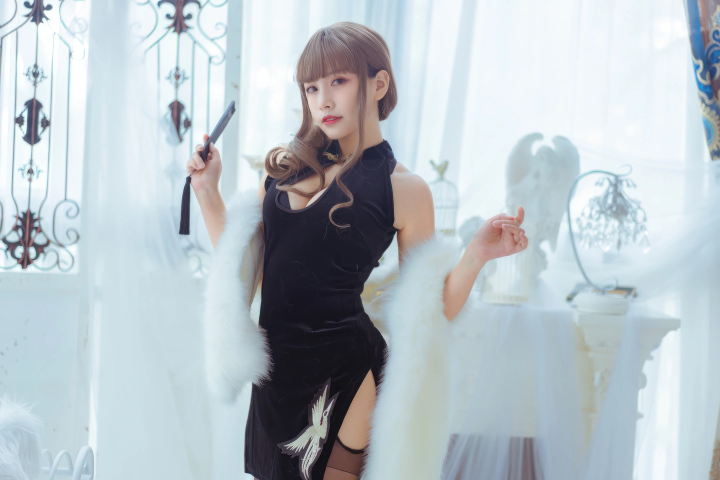 [private] Nekowei Wei - Modified Black Qipao (35 photos) - Nekowei Wei (Neko薇薇) - Photo 3 of 35