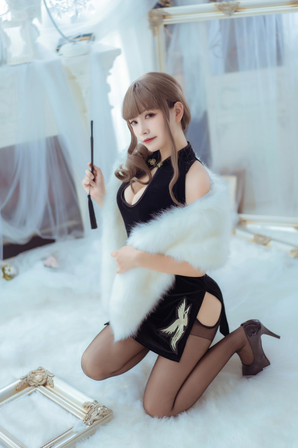 [private] Nekowei Wei - Modified Black Qipao (35 photos) - Nekowei Wei (Neko薇薇) - Photo 7 of 35