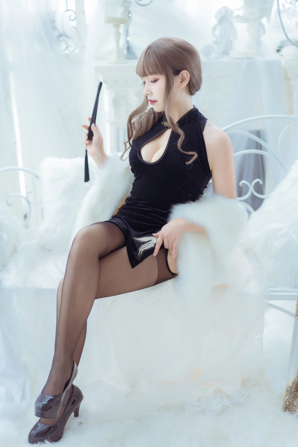 [private] Nekowei Wei - Modified Black Qipao (35 photos) - Nekowei Wei (Neko薇薇) - Photo 10 of 35