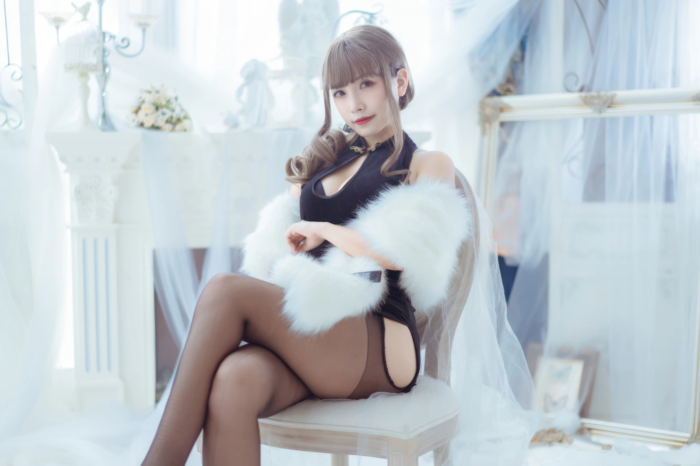 [private] Nekowei Wei - Modified Black Qipao (35 photos) - Nekowei Wei (Neko薇薇) - Photo 25 of 35