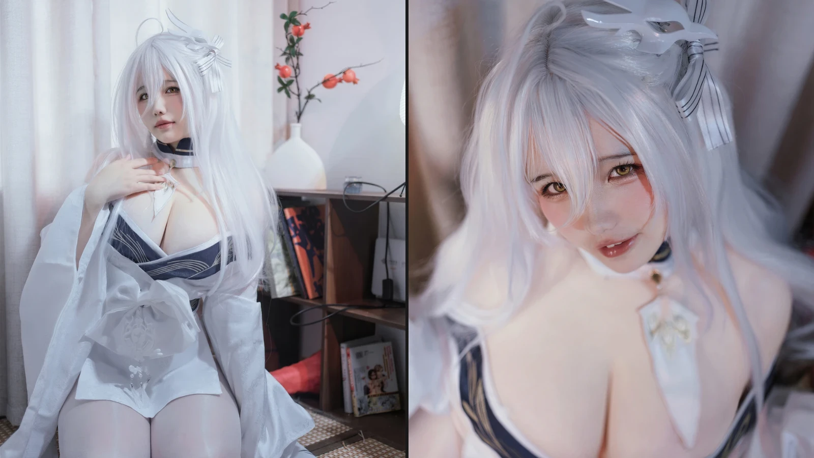 Coser@阿半今天很开心 No 053 碧蓝航线 白凤和服 (60 photos + 1 videos)