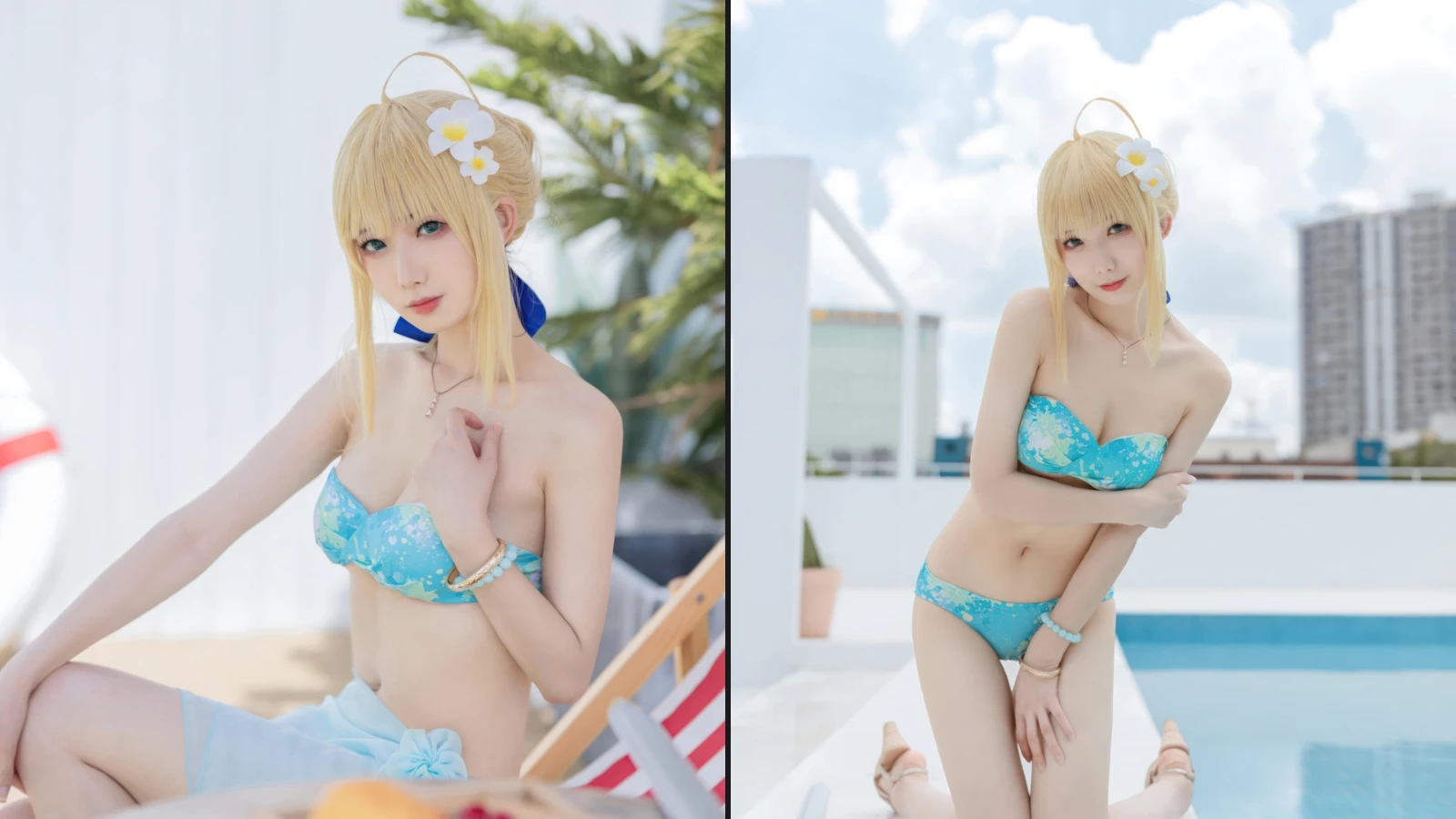 [gravure] 封疆疆v - FGO Saber泳装 (49 photos)