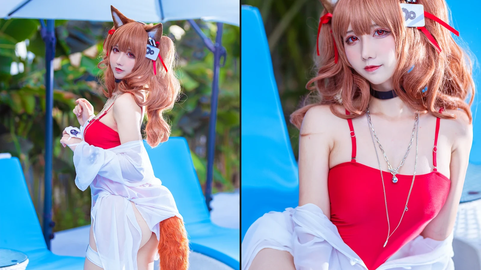 Coser@九曲Jean No 109 明日方舟 安洁莉娜泳装 (9 photos)